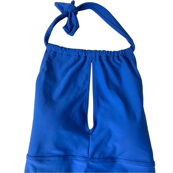 Speedo Women’s Hi  Neck Tie Neck Closure Pull On Lined One Piece Swimsuit Size 6 - Picture 3 of 16